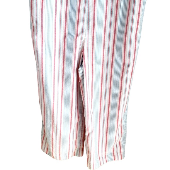 Vineyard Vines Abacos Pink Blue White Striped Jumpsuit Size 12 - Picture 8 of 12